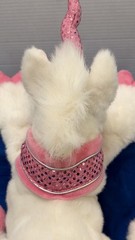Rare Commonwealth 1999 White Pony / Horse Unicorn Hearts Plush Stuffed Animal
