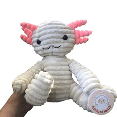 Apricot Lamb Axie 8” Stuffed Textured Corduroy Rib Plush