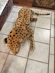 Melissa Doug Cheetah Stuffed Animal Large Tan with Black Spots Plush Toy