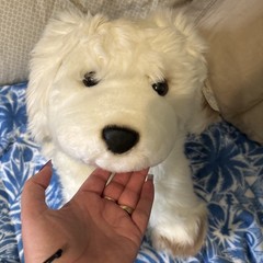 Vintage Floppy Friends for Mervyns Big White Fluffy Dog Shaggy Stuffed Animal