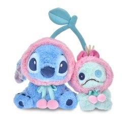 Disney store Japan Tokyo Stitch & Scrump Plush Toy GLOSSY FRUITS