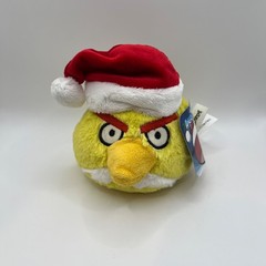 Angry Birds Yellow Bird Christmas Santa Hat Plush 5″ Commonwealth 2011 Rare