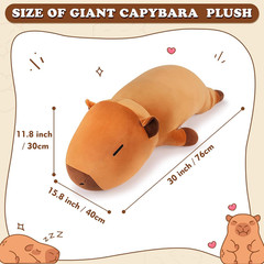 30” Giant Capybara Plush Stuffed Animal- Capybara Plush Pillow Plushies, Large