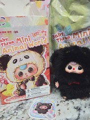 Official CurePlaneta Baby Three Mini Animal World Bibi Plushie Keychain