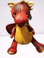 dragon plush large made in China for walgreens roars and lights up
