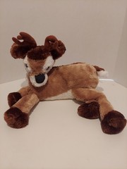 Animal Adventure Deer Buck Plush Antlers Brown Floppy Realistic Forest 20″ Rare