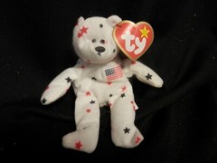 Vintage McDonalds Happy Meal TY Teenie Beanie Baby : Glory THE AMERICAN FLAG BEA