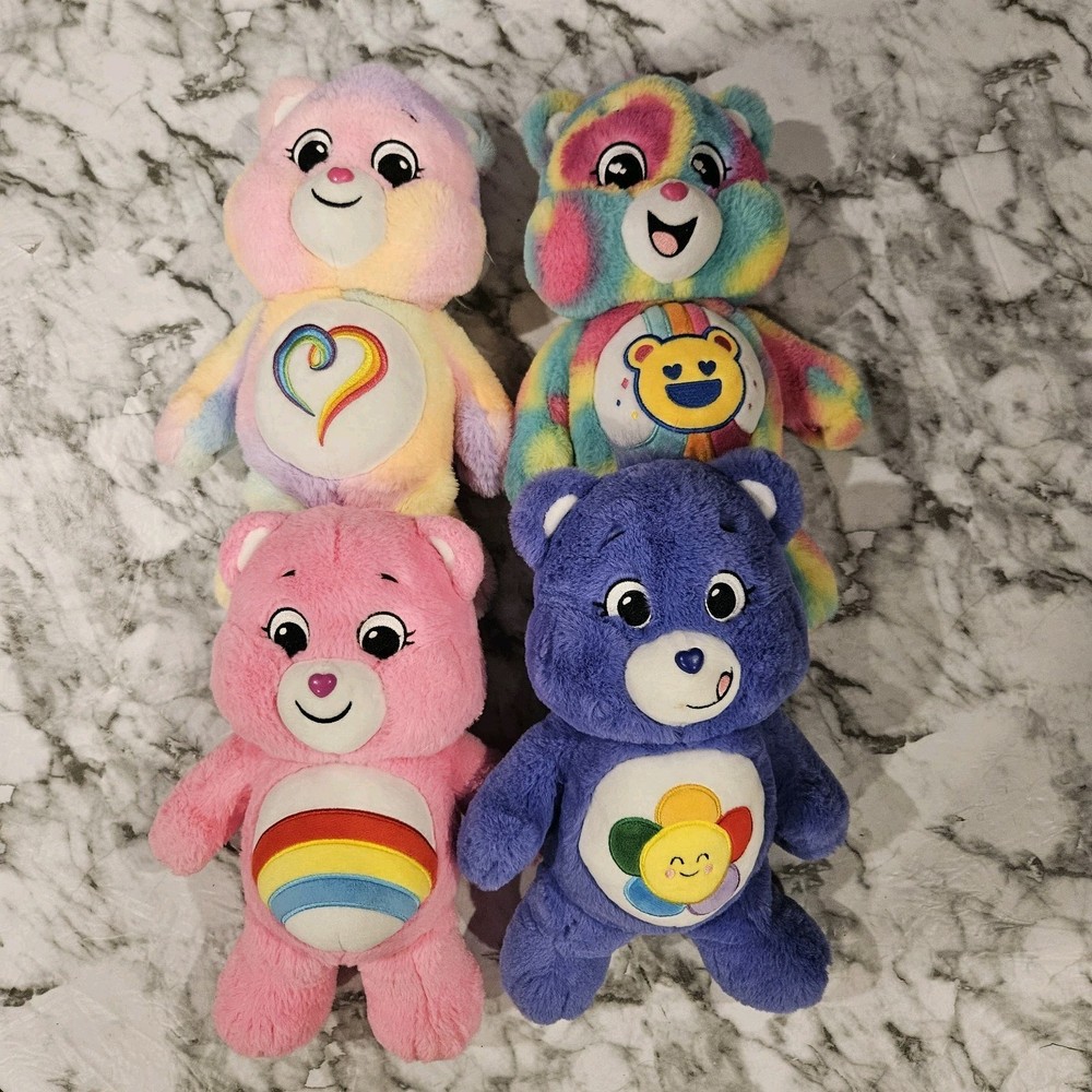 Care Bears Plush Lot Of 4 Modern Basic Fun 12” Cheer Dream Bright Togetherness