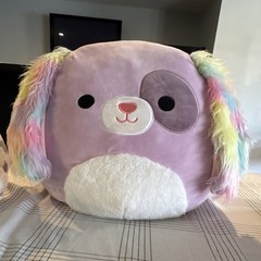 Squishmallows Jumbo Dog Purple White Multicolor Stuffed Animal Plush Toy