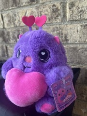 Fiesta Toofers Purple Plush Heart Stuffed Animal NWT Cute Brand New