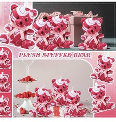 18 Pcs Valentine Heart Stuffed Animals Bears Bulk Gifts Plush Bears Bulk Mini So