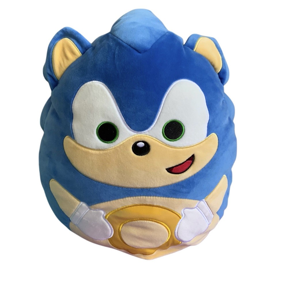 Squishmallows Sonic the Hedgehog 14” Plush Holding Ring USED NO TAGS