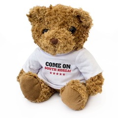 COME ON SOUTH KOREA Teddy Bear – Cute – Korean Sports Fan Gift Present