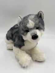 Sasha 14” Siberian Husky Douglas Plush Stuffed Animal Dog Cuddle Gray White Wolf