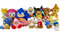 (14) Nintendo Sega Pokemon Pikachu Sonic Hedgehog Animal Crossing Mario Plush