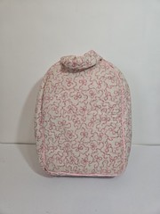 Vintage 1993 TL Toys Pink Doll Carrier Bag Floral w/ Plush Mama Cat & 2 Babies