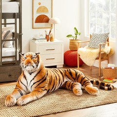 Giant Lying Tiger Plush 25″ H x 58″ L Soft, Cuddly, Realistic and Stuffed Animal