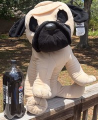 Stuffed Pug Large 28” Toy Factory Dog Plush Floppy Super Cute Clean Beige Black