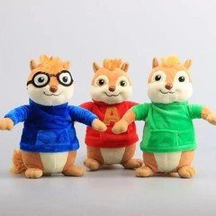 3Pcs Alvin and the Chipmunks Plush Toys Set Cute 20CM Stuffed Gift USA