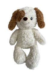 Ebba Dog Puppy Plush Stuffed Animal White Brown Kroger Spot Eye Flappy Ears Baby