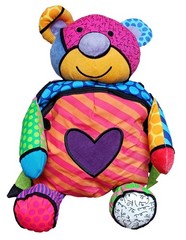 NWT Enesco Romero Britto Tallulah Teddy Bear Back Pack Stuffed Animal