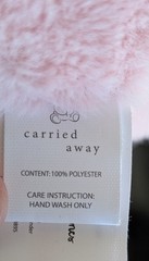 Carried Away 13” Pink Bunny Rabbit Plush Soft Baby Safe/Fabric Lined Ears