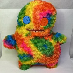 ZURU Fuggler BIG FUGG XL 18” Ugly Monster MONNSTER Rainbow Tye Dye Stuffed Toy
