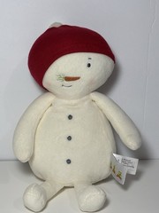 Bunnies By The Bay Marshmallow The Snowman Red Hat Embroidered Face 9 Inch SOFT