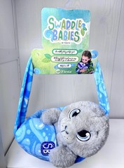 NEW Fiesta Swaddle Babies Plush 9″ Gray Baby Seal Stuffed Animal Carrying Sling