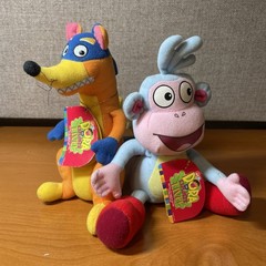 VTG 2003 GUND Dora the Explorer Live! Boots & Swiper Plush With Tag Rear