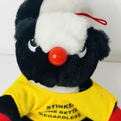 Vintage Skunk 6″ Plush Stinker Gas Station Mascot Gasoline Soft Stuffed Animal