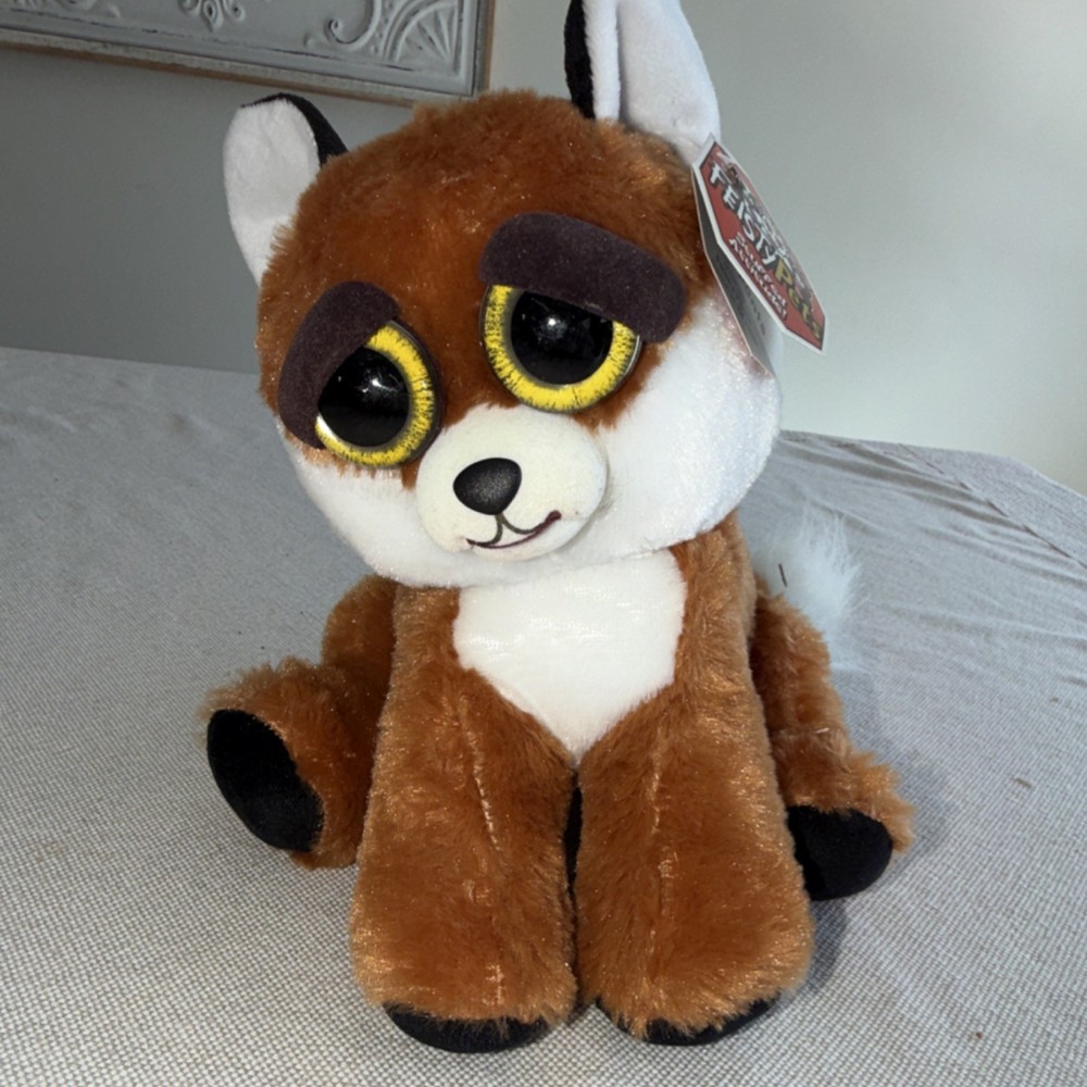 Feisty Pets Sly Sissypants Fox Medium Plush Stuffed Animal Brown White Black