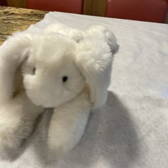 Happiness Always Bunny Floppy 20″ Off White Plush Rabbit Stuffed Animal Bow G15
