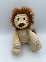 Apricot Lamb Plush Lion Corduroy Ribbed 9″ Tan Beige Brown Sitting Sit