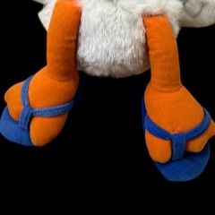 Ganz Suzy’s Zoo Jack Quacker Plush Stuffed Animal White Duck Blue Hat Flip Flop