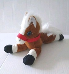 Classic Toy Co Horse Pony Plush Brown White Black Stuffed Animal Toy Hang Loop