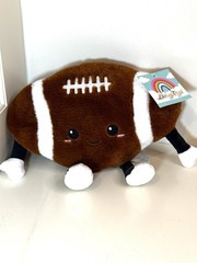 Linzy Toys Football Plush Smiling Face Legs Brown NWT 12”