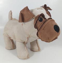 Way to Celebrate Fathers Day or Everyday Leather Dog Plush Toy