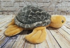 Plushland Turtle Plush Stuffed Animal Shelled Reptile Toy Green Beige