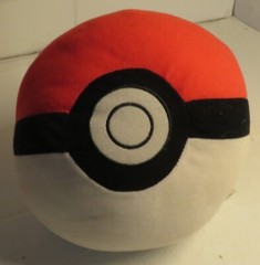 Rare Nintendo Pokemon 7.5 Plush Poke Ball Stuffed Red White & Black Used Toy ’17