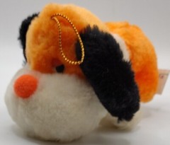 Orange & White Stuffed Dog 4 1/2″