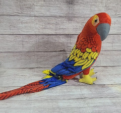 Tiger Tale Toys Viahart Plush Parrot Stuffed Animal Bird Blue Red Realistic 15″