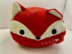 Squishmallows Lexi the Fox Red Valentines Day Stackable Pillow Plush Stuffed Toy