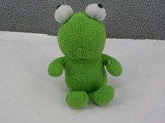 Kellytoy Stuffed Animal Frog Small Green 100% Polyester Plastic Pellets EUC