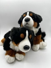 Carl Dick Bernese Mountain Dog Plush Lot 2 Stuffed Animals Realistic Soft RARE