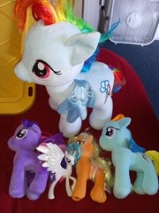 My Little Pony Plush Lot Jumbo Rainbow Dash Twighlight Applejack Celectia