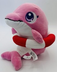 Nanco 8” Pink Dolphin Life Preserver SeaLife Plush ( Rhode Island Novelty )
