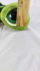 Vintage Aurora Green Sea Turtle Plush Stuffed Animal Plush Big Eyes 10″