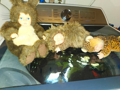 Anne Geddes Bunny Stuffed Animal Plush, Brown/Cream, Small, 1997, With Tags