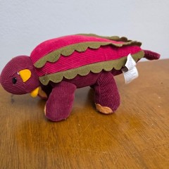 Gund Aaah Dinosaur Adam Mini Plush Ankylosaurus Corduroy Red Dino Sound Toy